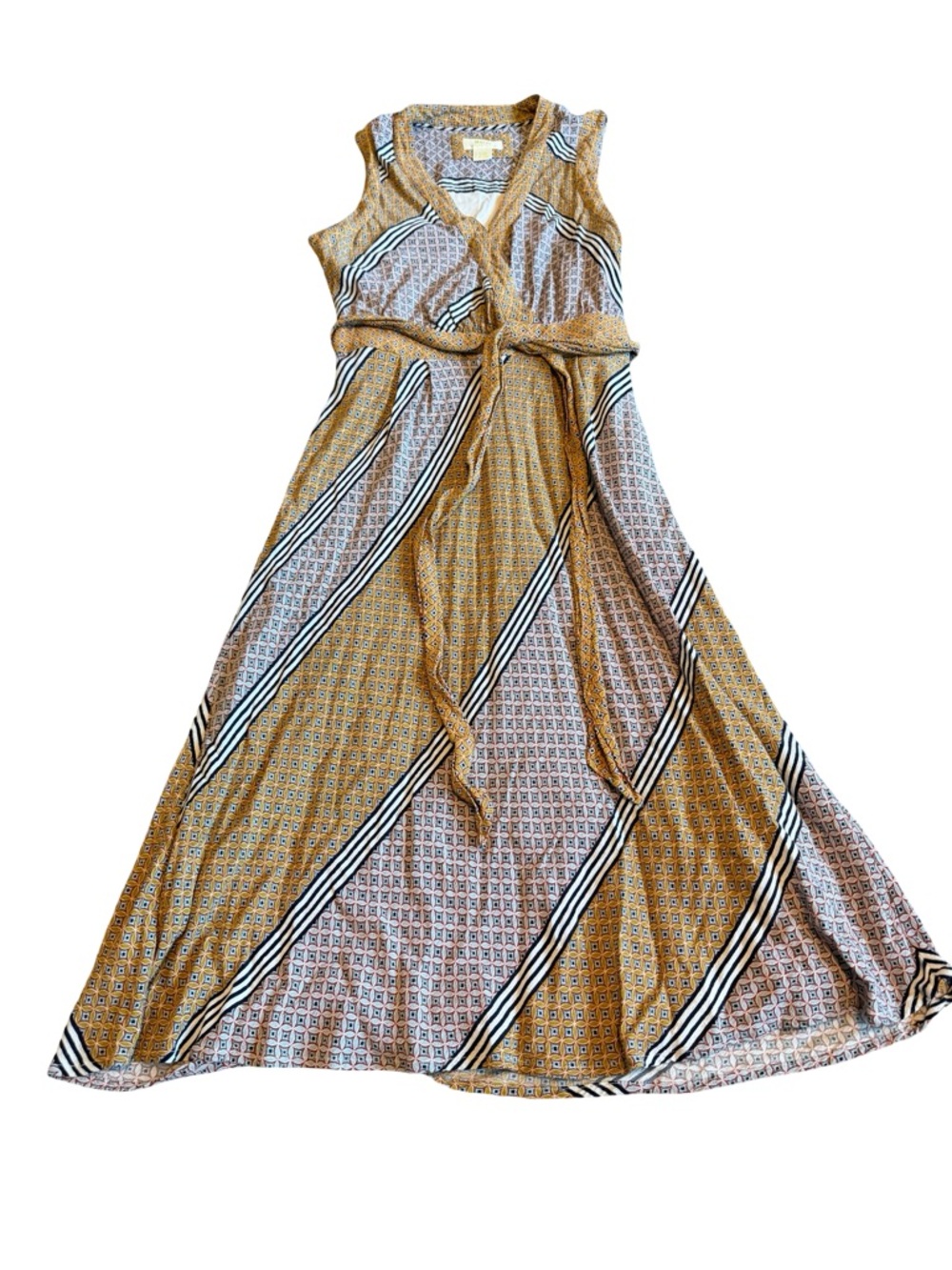 Maeve Anthropologie Carla Faux Wrap Dress Midi Length Fun Print Size 6 Women's - Picture 2 of 13